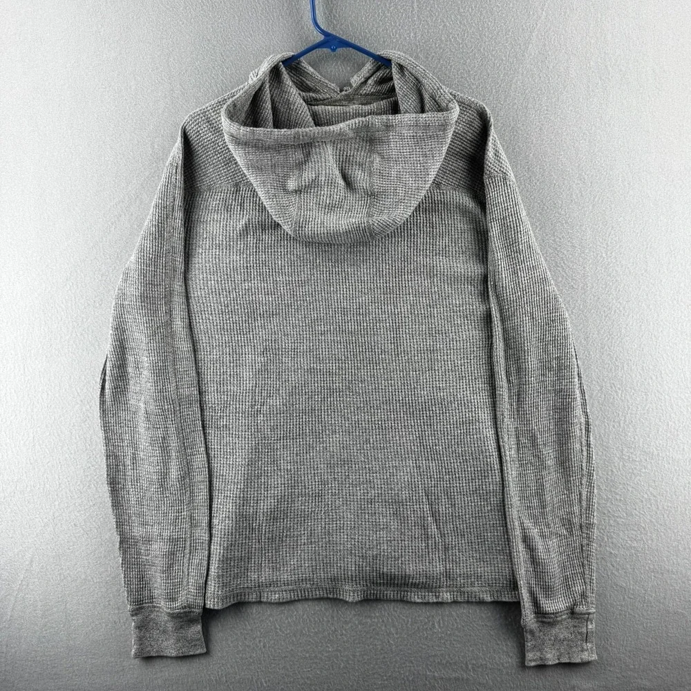 Polo Ralph Lauren Thermal Hoodie Mens Large Gray Lightweight Cotton Pullover - Picture 14 of 16
